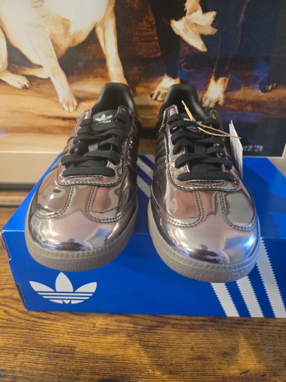adidas Samba OG Low Top Sneakers KJ7486 'Mirror Finish' Shoes 2026 RARE Men's 10 - Picture 5 of 16
